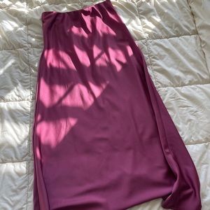 Satin Ruby Red Skirt